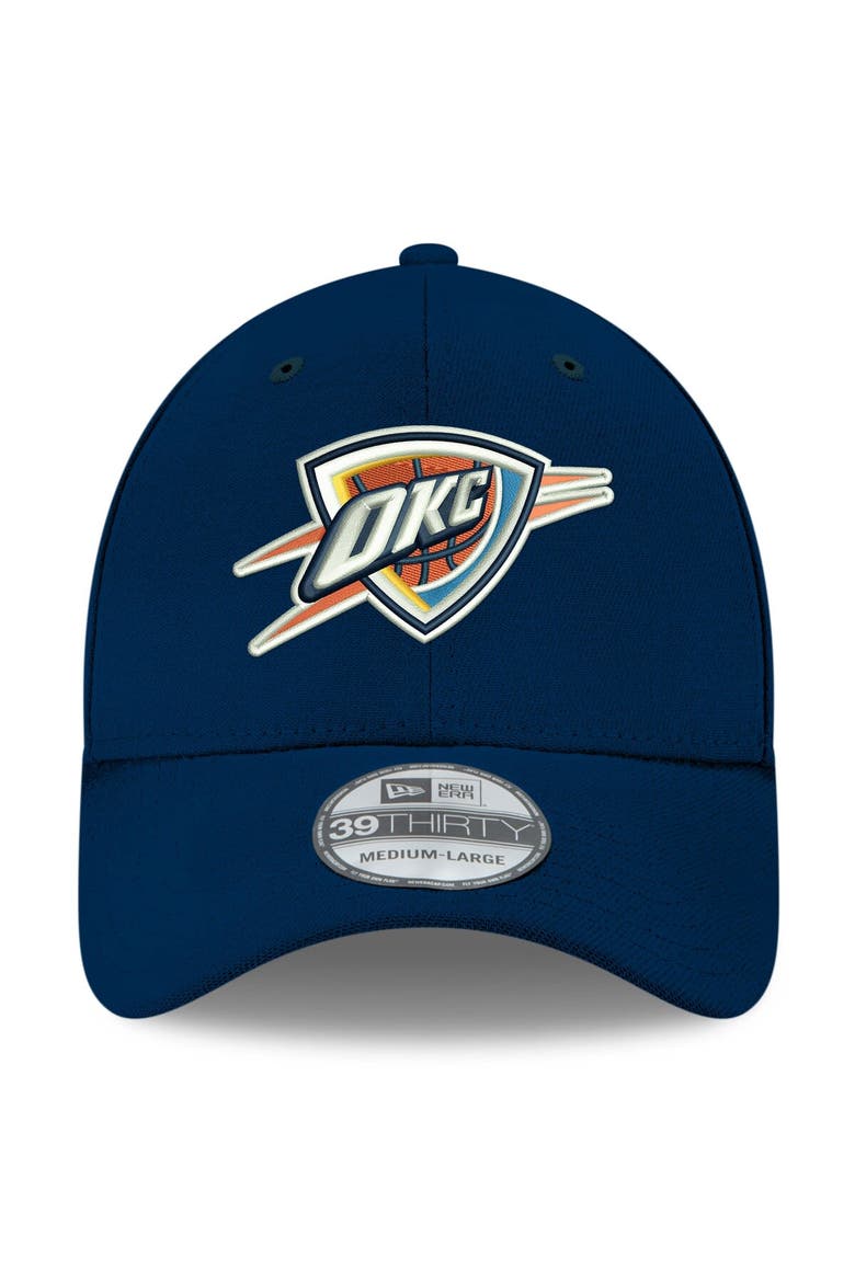 Men's New Era Navy Oklahoma City Thunder Team Classic 39THIRTY Flex Hat, Alternate, color, Navy