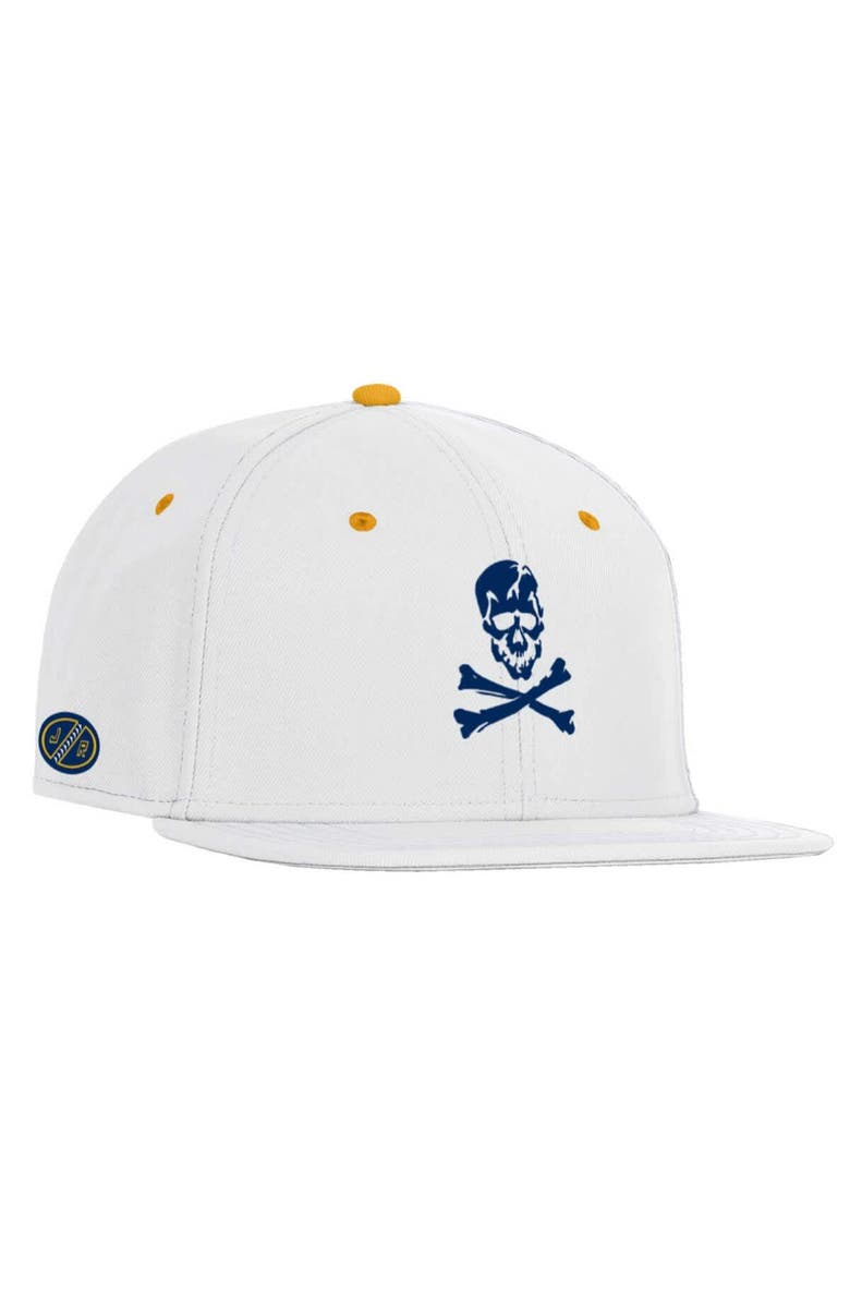 Under Armour Men's Under Armour  White Navy Midshipmen Jolly Rogers Alternate Baseball Fitted Hat, Alternate, color, 