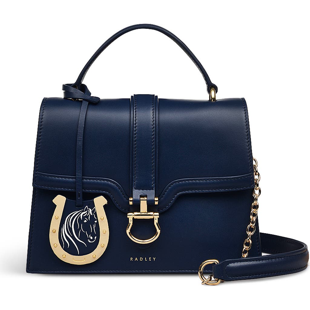 Radley Kentucky Derby Ss25 Small Flapover Satchel Bag In Ink