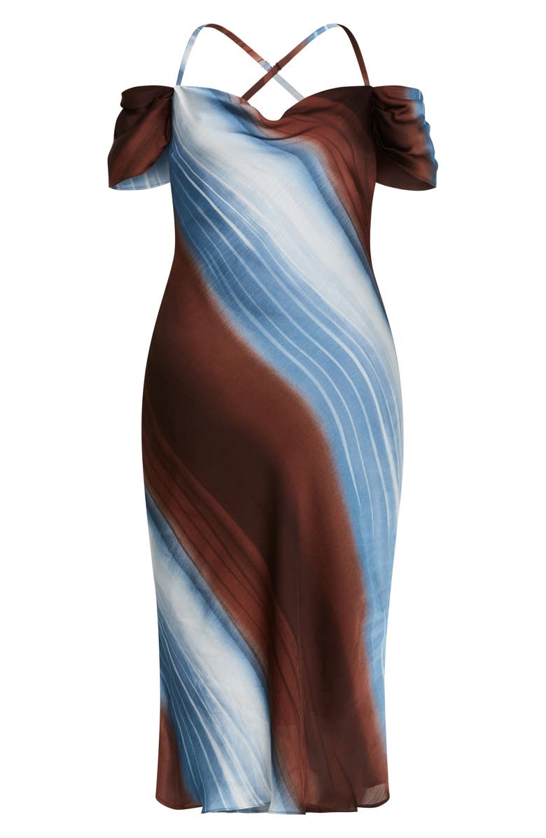 City Chic Levitate Off the Shoulder Dress, Alternate, color, Levitate