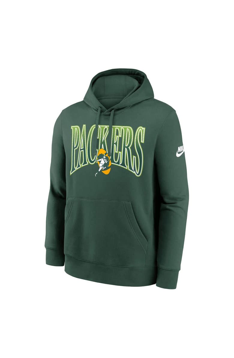Nike Men's Nike Green Green Bay Packers Full Blitz Club Fleece Pullover Hoodie, Alternate, color, Green