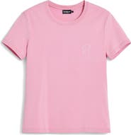 Desigual Rhinestone Embellished Stretch Cotton T-Shirt