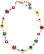 Panacea Bead Flower Station Necklace