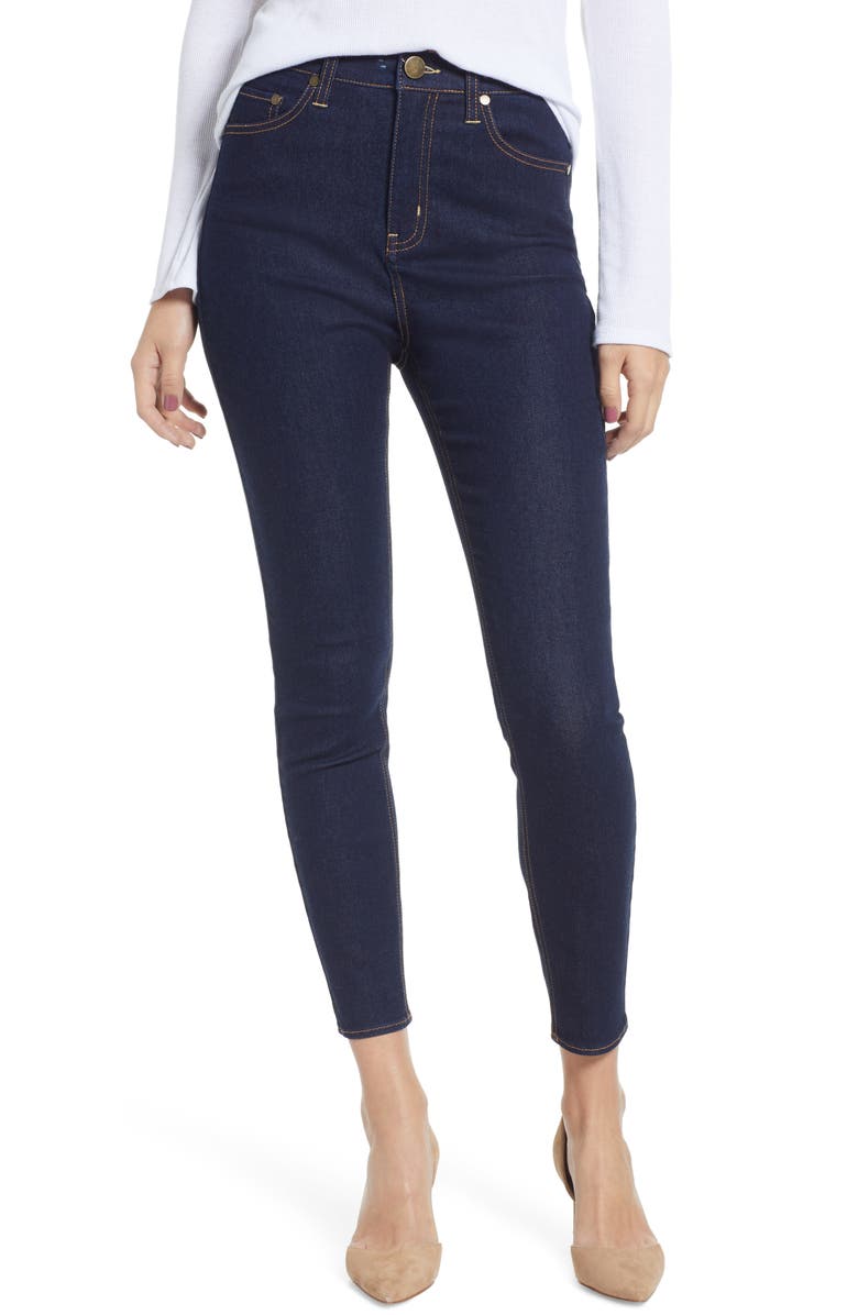 Tinsel High Waist Skinny Jeans, Main, color, 