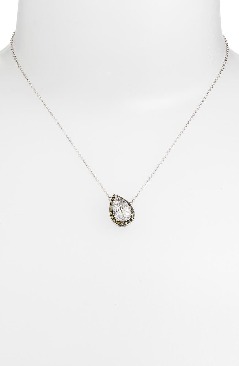 Whitney Stern Quartz & Canary Diamond Pendant Necklace, Alternate, color,