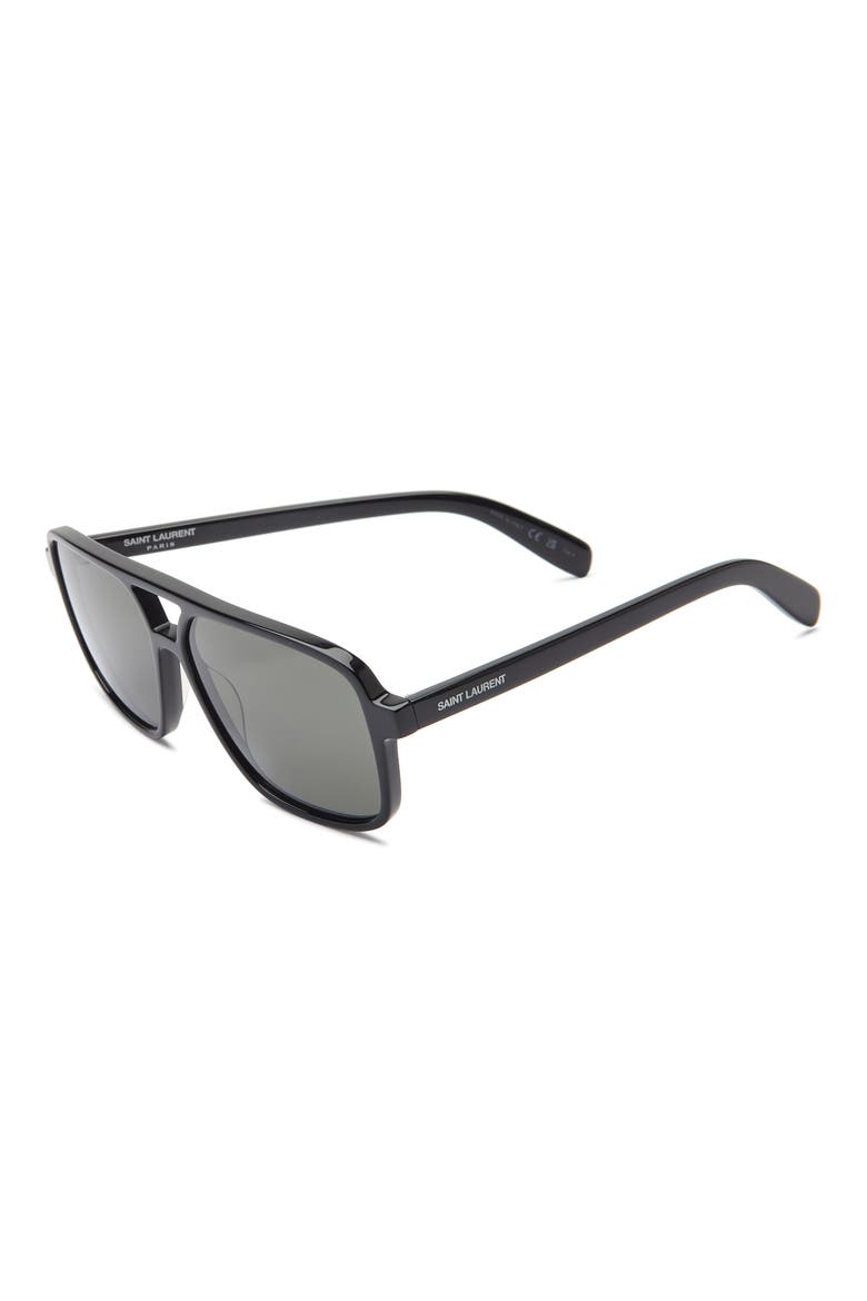 Square 58mm Sunglasses, Alternate, color, BLACK BLACK GREY