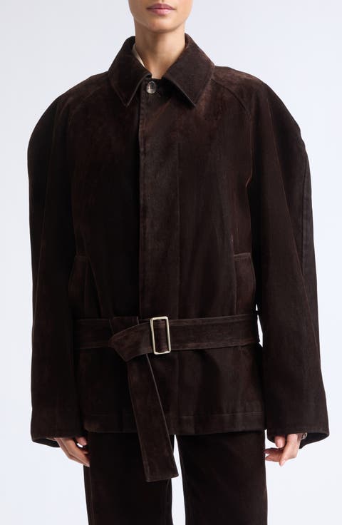 Cantle Belted Flocked Coat