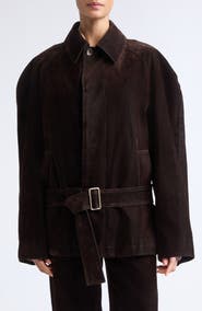 OSSOU Cantle Belted Flocked Coat
