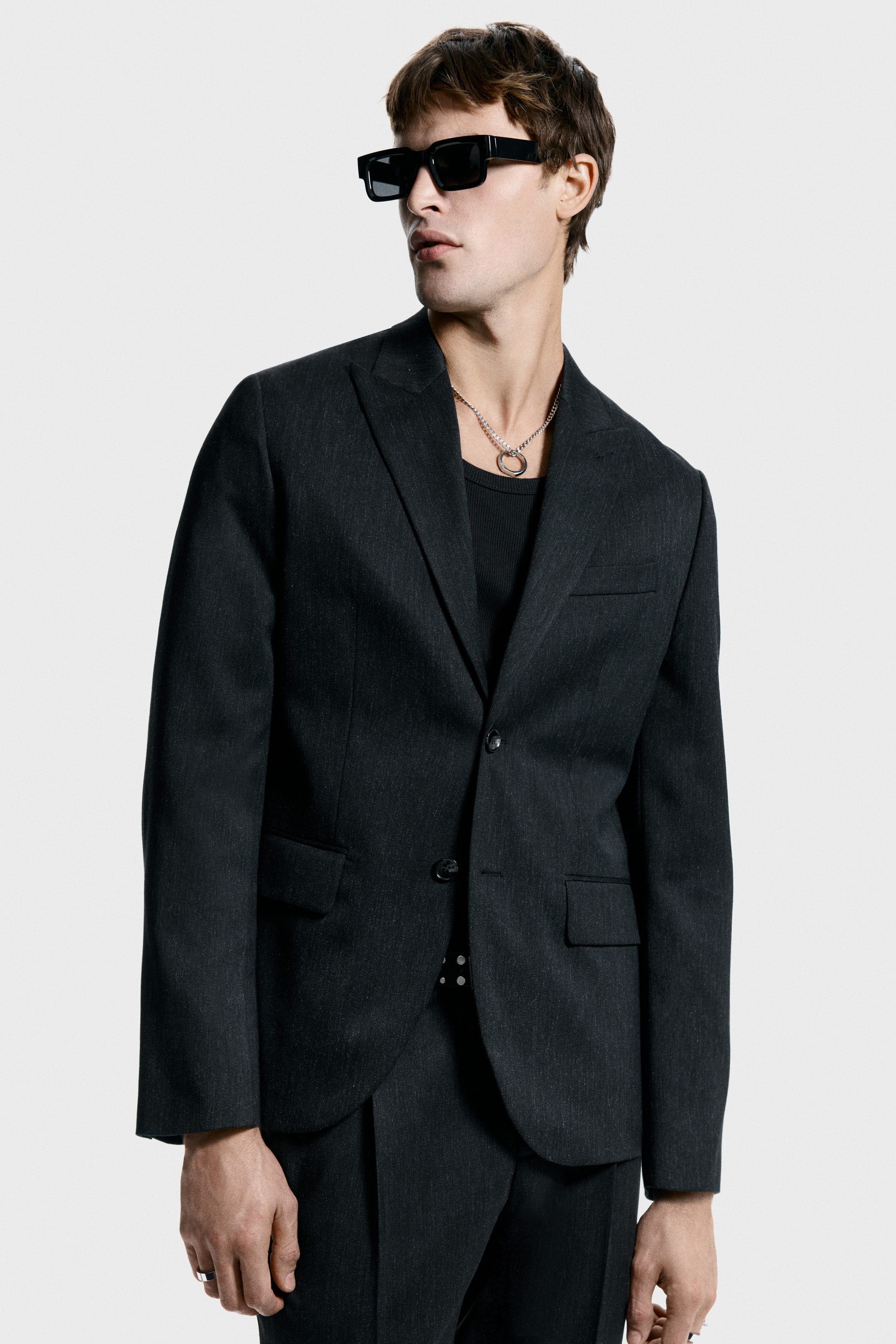 Regular-fit single-breasted jacket - image 2