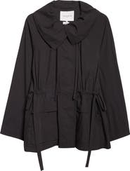 Lafayette 148 New York Oversize Cotton & Nylon Funnel Neck Jacket