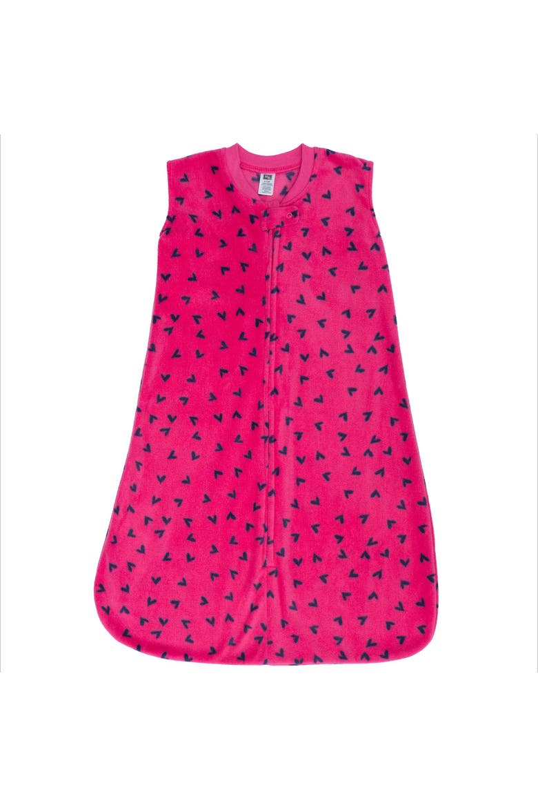Plush Comfort Sleep Sack & Snuggle Throw, Main, color, Navy Hearts