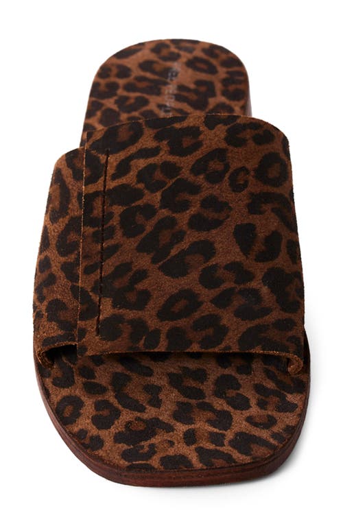 Free People Verona Slide Sandal In Chestnut Leopard