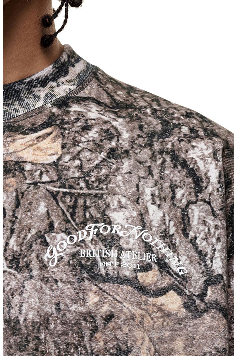 Woodland Camo Print T-Shirt, Alternate, color, CAMO
