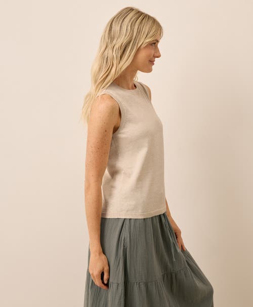 Pact Organic Classic Fine Knit Shell In Neutral
