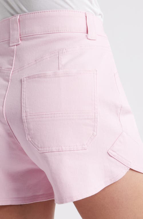 Wit & Wisdom Skyrise Dolphin Hem Denim Shorts In Pink