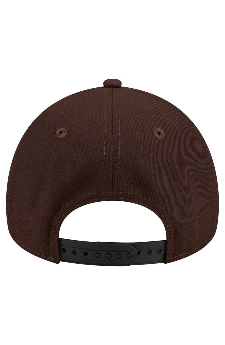 New Era Men's New Era  Dark Brown Detroit Lions Burnt Wood A-Frame 9FORTY Adjustable Hat, Alternate, color, Dark Brown