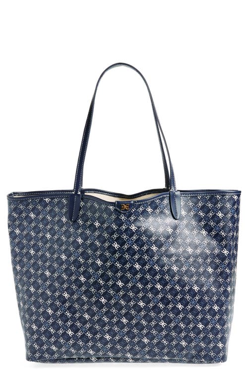 Sam Edelman Large Harper Monogram Shopper Tote in Navy 