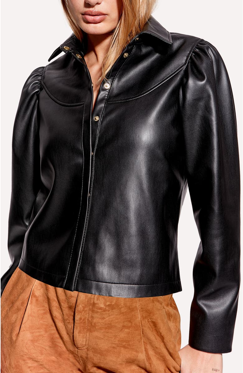 AS by DF Fallon Recycled Leather Shacket, Main, color,