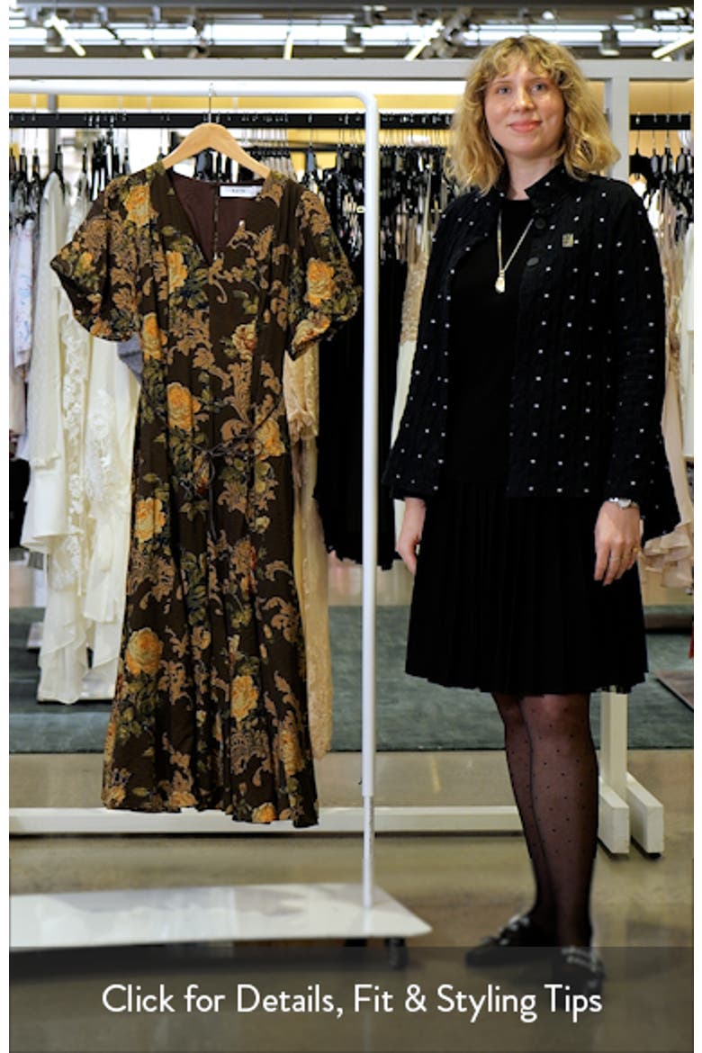 Lavena Floral Puff Sleeve Midi Dress video