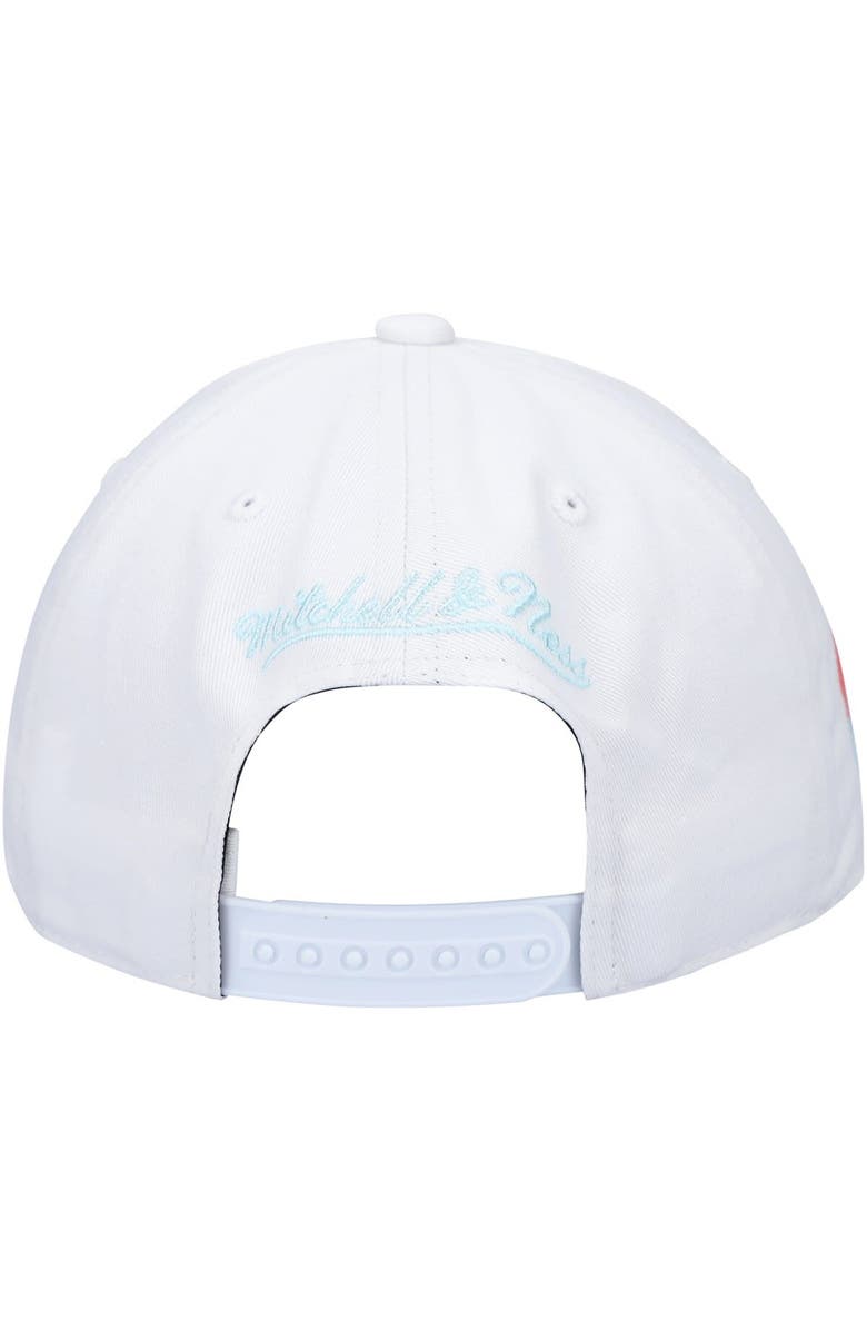 Mitchell & Ness Men's Mitchell & Ness x Uninterrupted White New York Nets Logo Snapback Hat, Alternate, color,