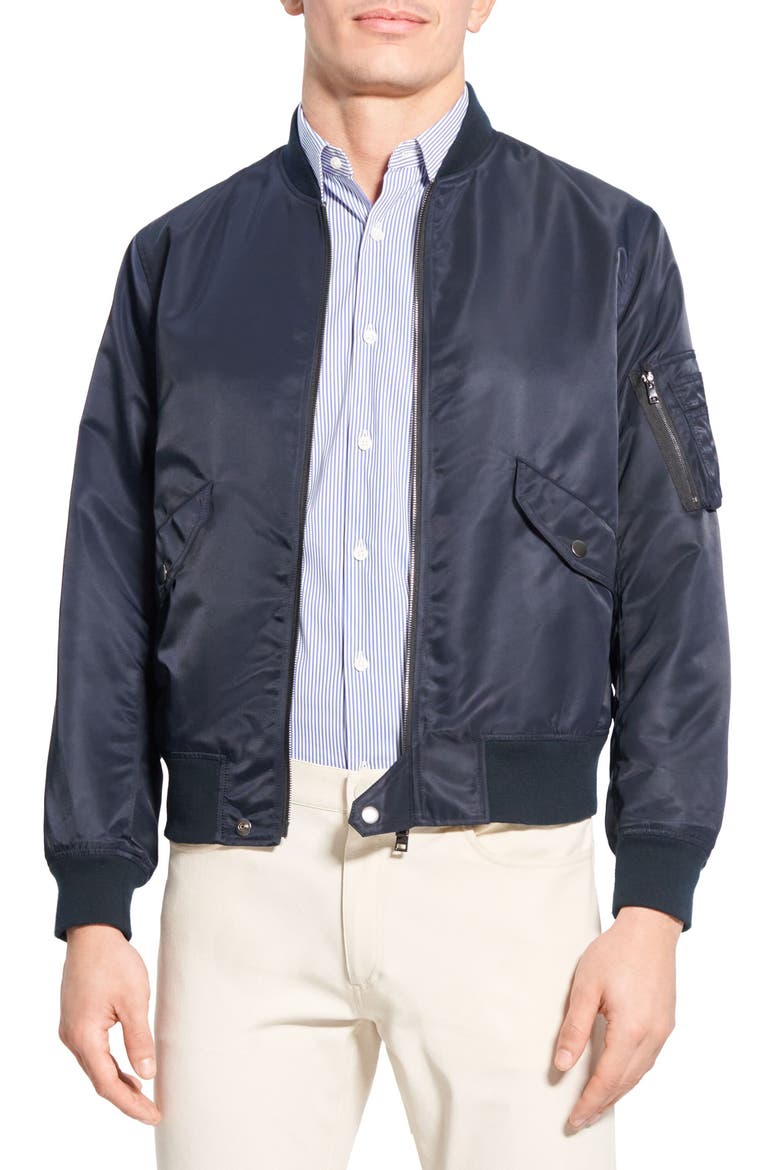 Flight Bomber Jacket, Main, color, BALTIC