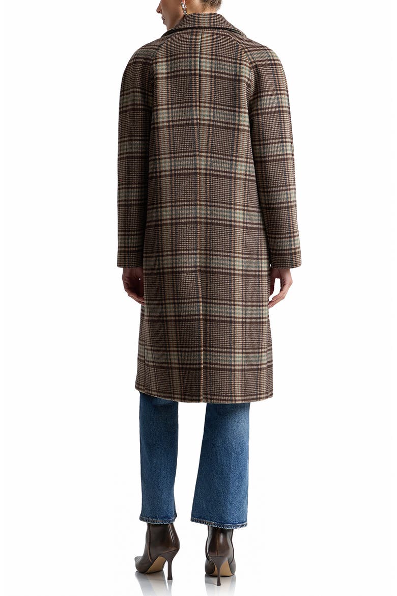 Walker Long Coat, Alternate, color, BROWN MULTI PLAID