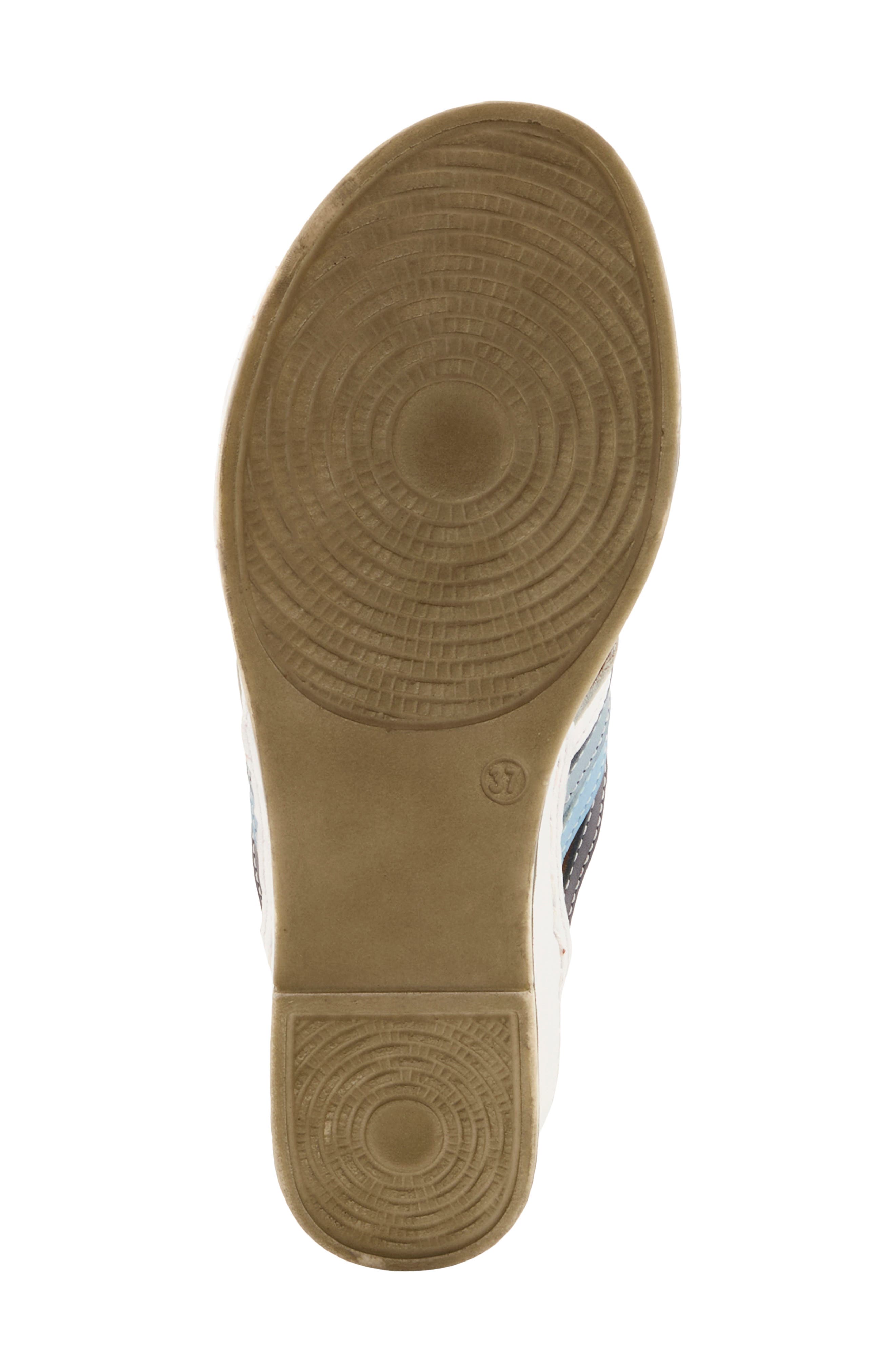 Spring Step Nokiah Platform Wedge Sandal, Alternate, color, White Multi