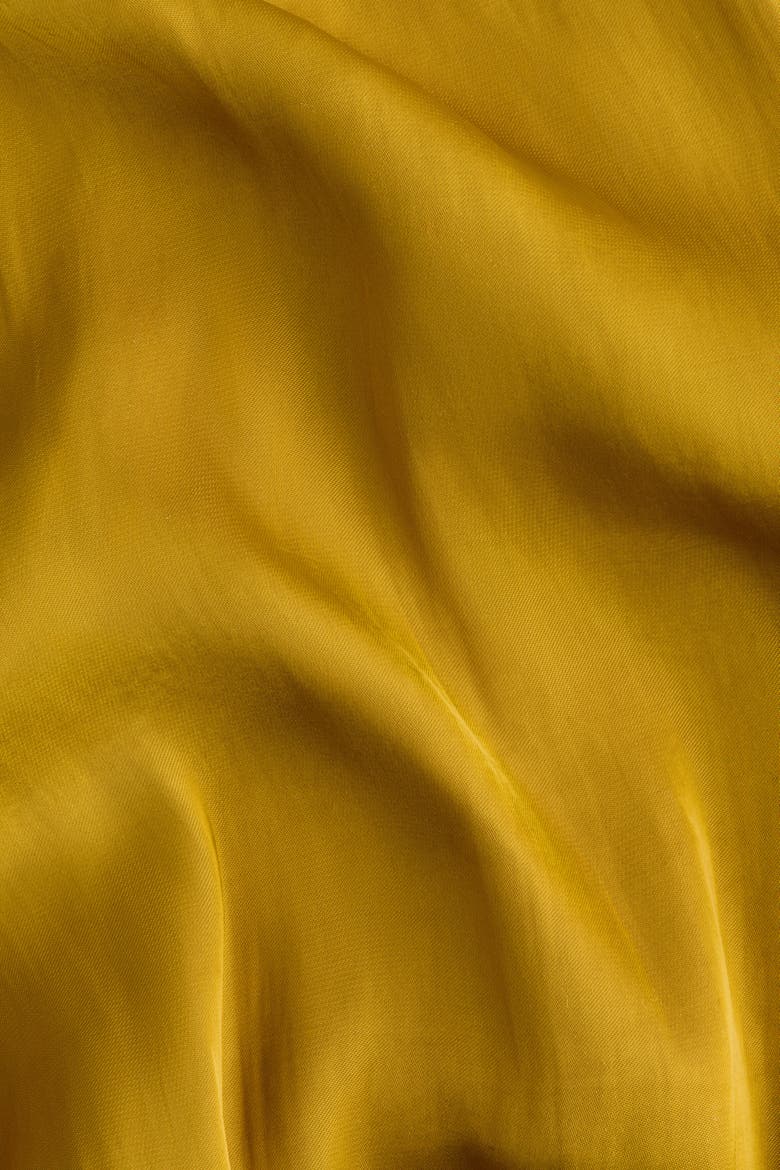 Flared Satin Trousers, Alternate, color, Mustard yellow
