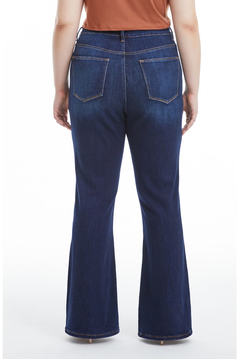 High Waist Flare Jeans, Alternate, color, DARK WASH
