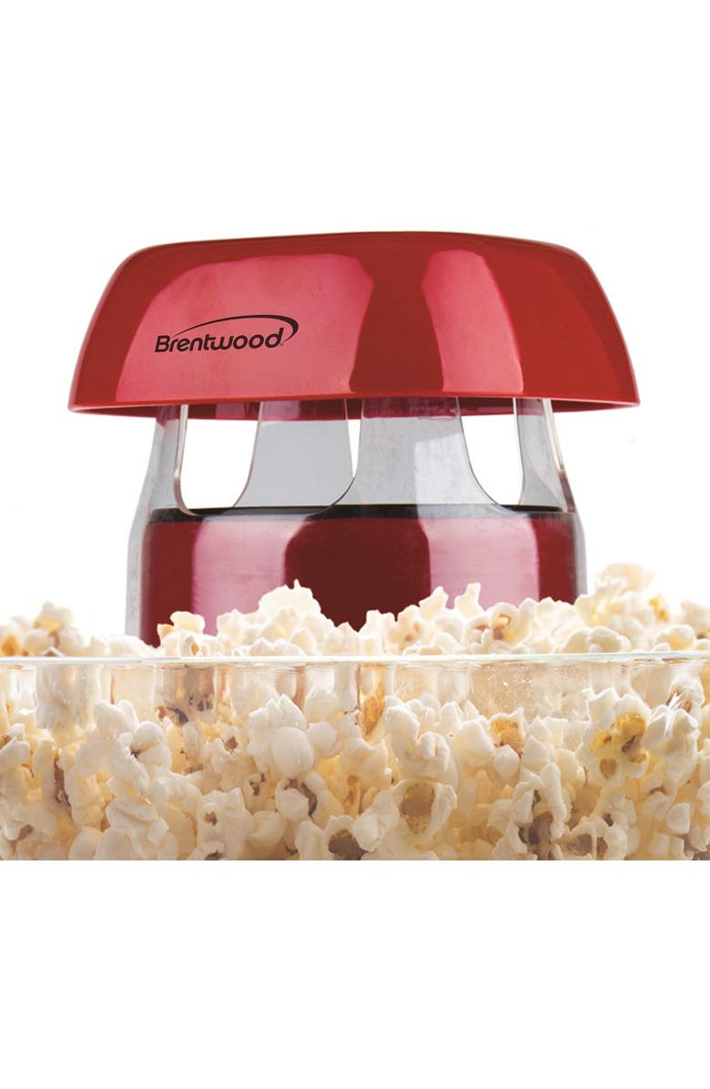 Brentwood 24 Cup Jumbo Hot Air Popcorn Maker, Alternate, color, Red