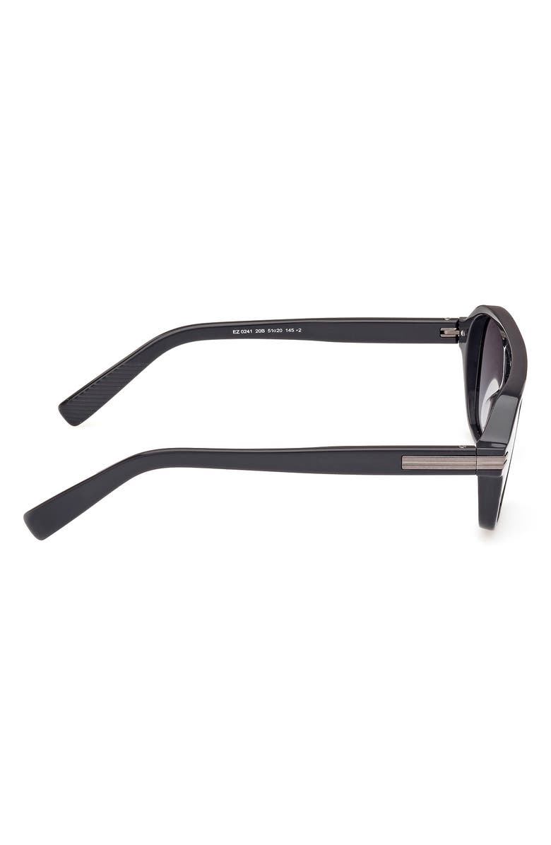 ZEGNA 51mm Round Sunglasses, Alternate, color, 