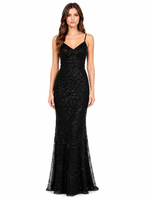 Body Con V-neck Beaded Dress