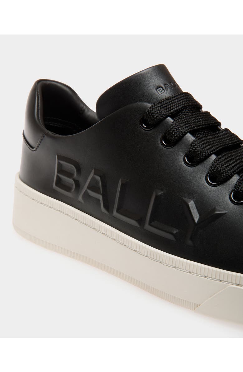 Bally Plain Leather Raise Sneaker, Alternate, color, Black