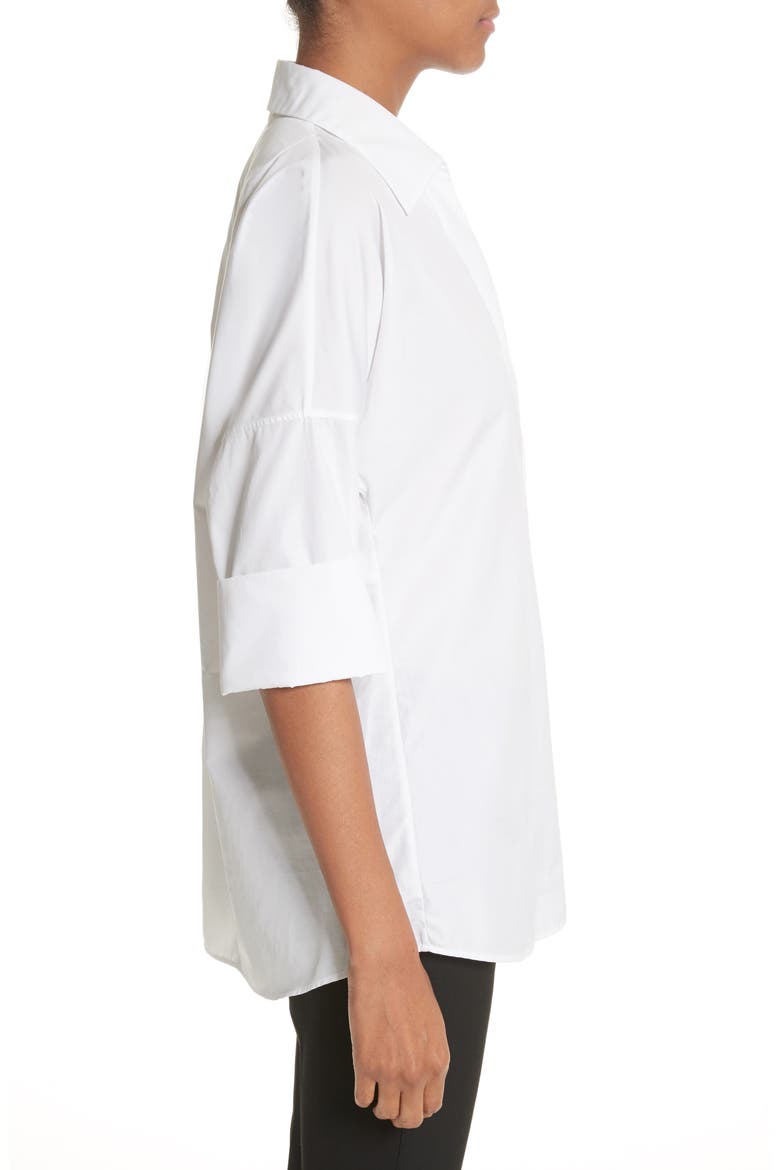Cotton Poplin Tunic, Alternate, color, WHITE