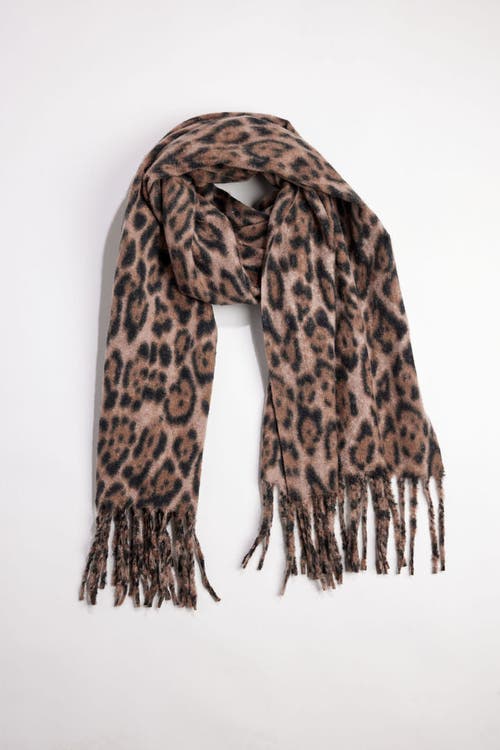 Hat Attack Leopard Scarf In Brown