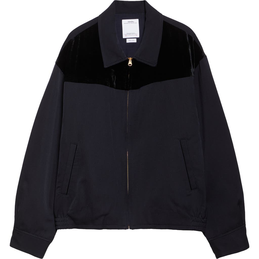 Visvim Mayfield Swing Zip Jacket In Navy