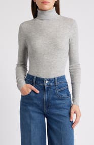 Favorite Daughter Amelia Rib Merino Wool Turtleneck Top