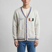 Uscape Apparel Unisex Uscape Apparel Natural Miami Hurricanes Americana Striped Full-Button Cardigan
