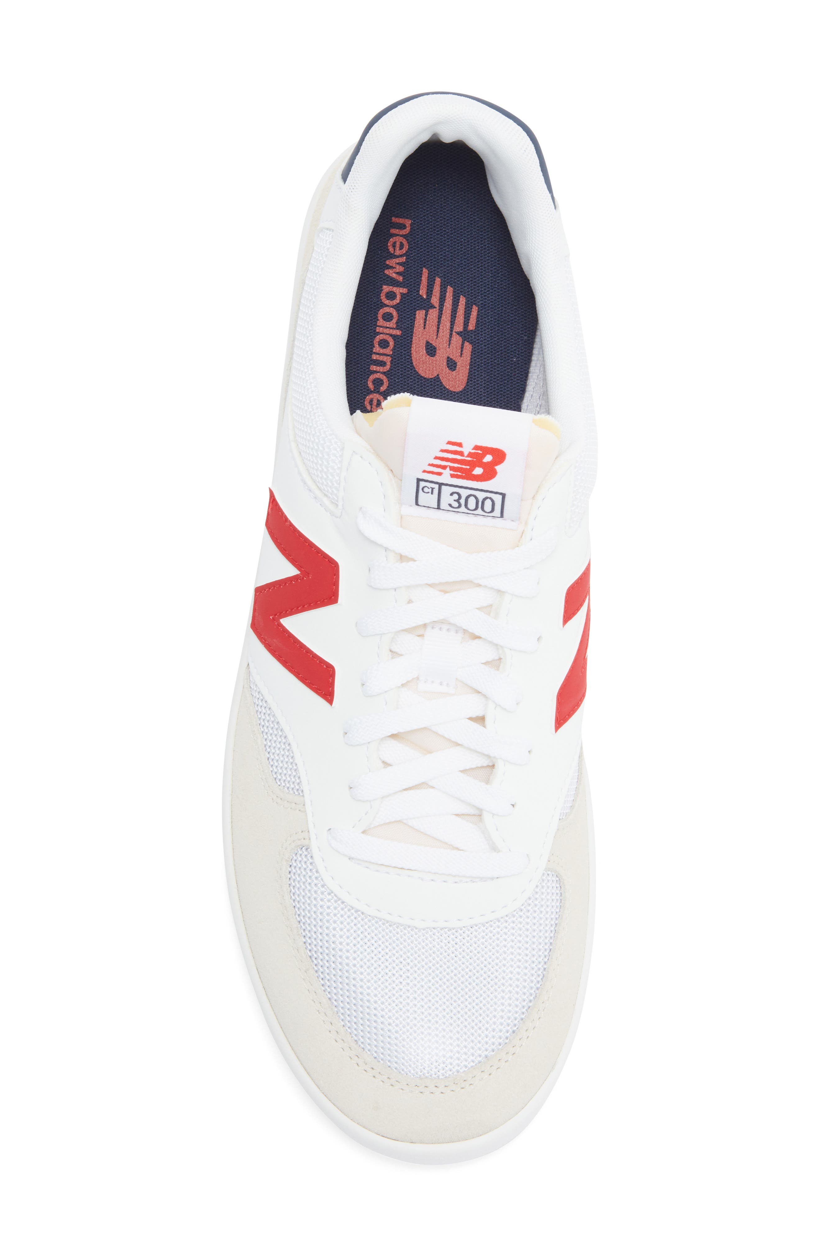 New Balance CT300 Skate Sneaker, Alternate, color, White/ Red