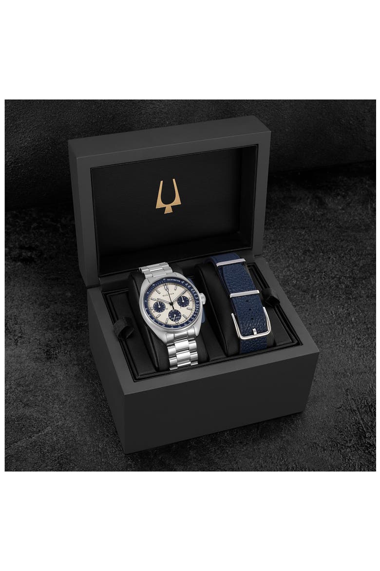 Lunar Pilot Chronograph Watch, 43.5mm, Alternate, color, SILVER-TONE