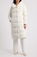 Vince Asymmetric Stand Collar Long Puffer Coat