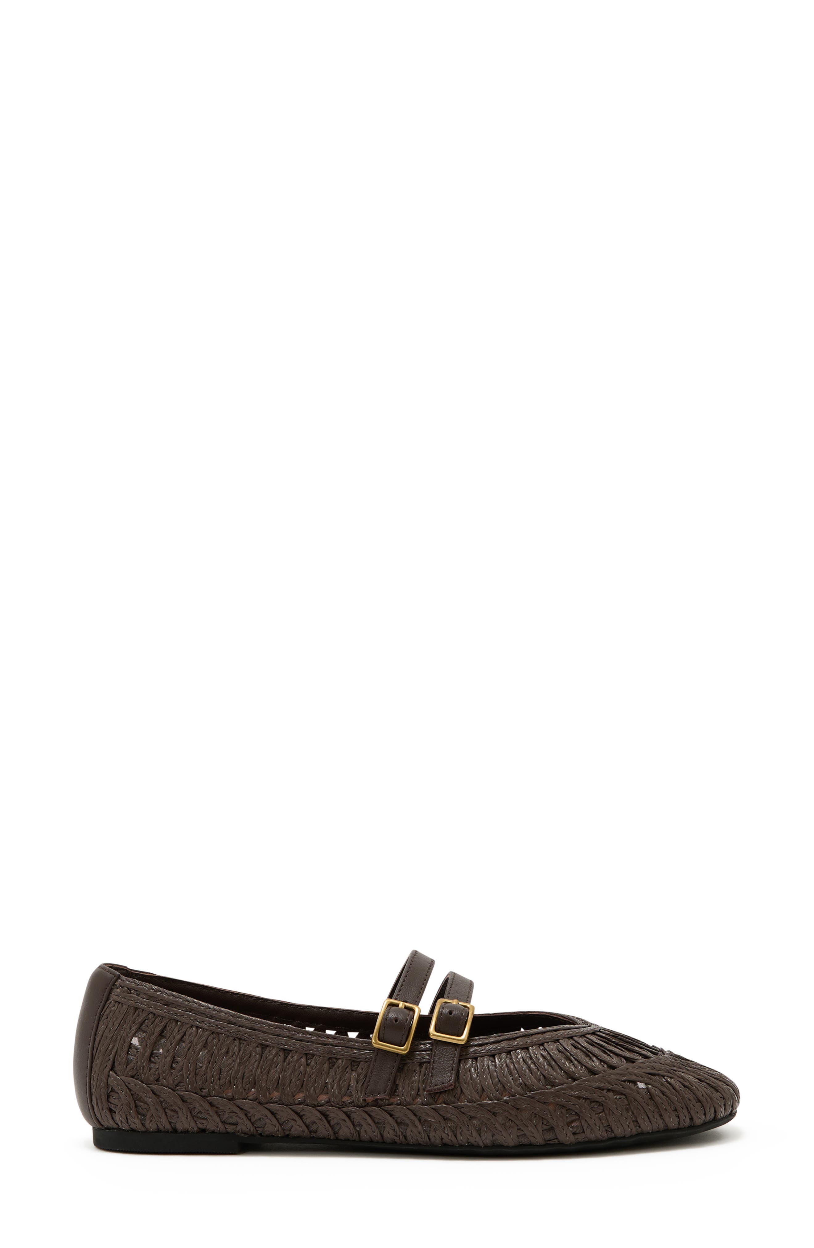 Reiss Elizabeth Mary Jane Flat, Alternate, color, Chocolate