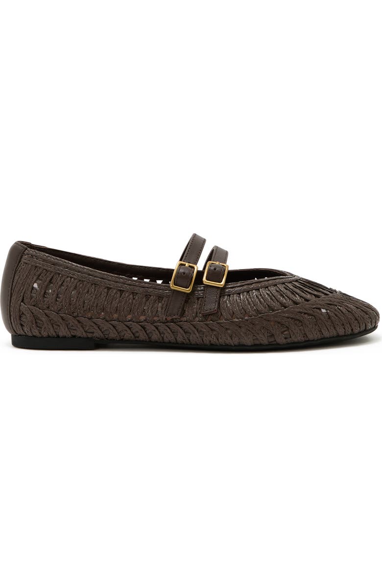 Reiss Elizabeth Mary Jane Flat, Alternate, color, Chocolate