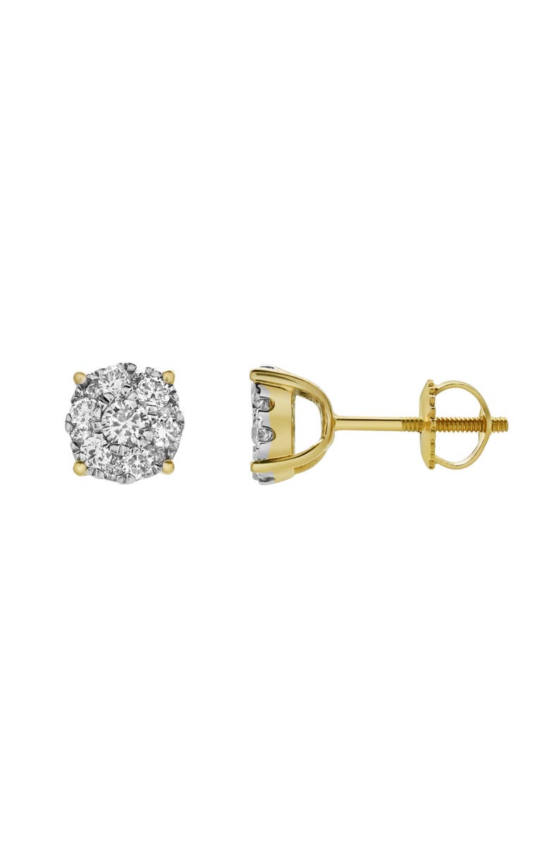 LuvMyJewelry Arc 14K Yellow Gold Cluster Lab Grown Diamond Unisex Earrings - 0.5 Cts, Main, color, 14K Yellow Gold