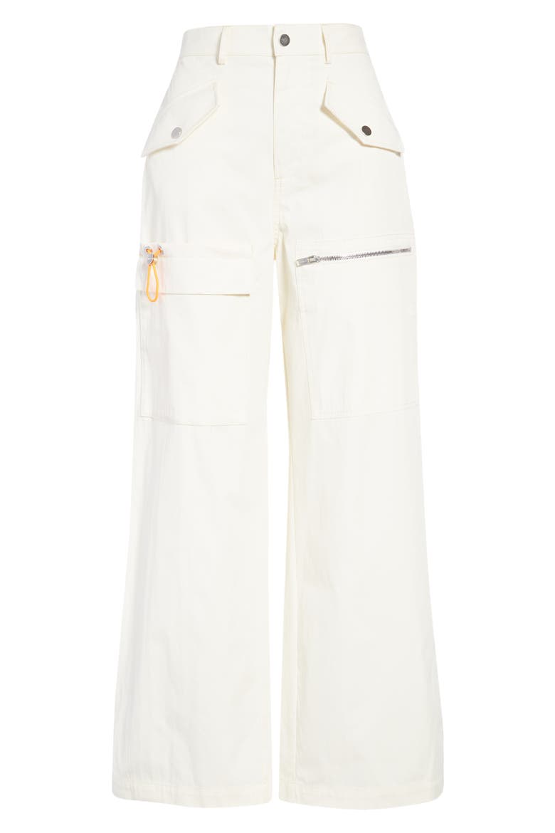 Slouchy Multipocket Wide Leg Twill Pants, Alternate, color, IVORY