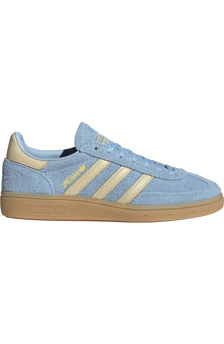 adidas Handball Spezial Sneaker, Alternate, color, Clear Sky/ Vanilla/ Gold