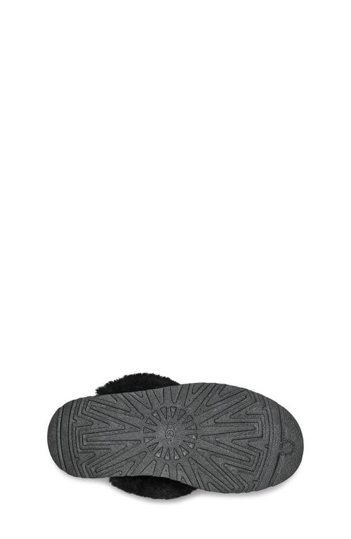 Ugg Funkette Logo-print Suede And Shearling Platform Slippers 6-10 Years In Black