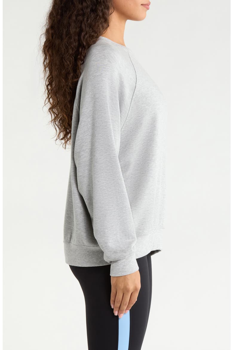 Andie Oversize Crewneck Sweatshirt, Alternate, color, HEATHER GREY