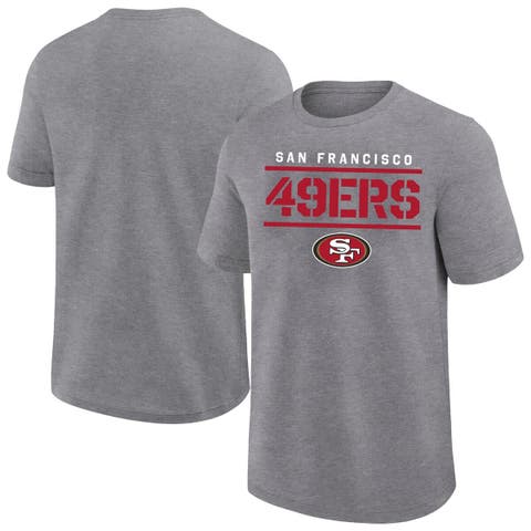 Men's Fanatics Heather Gray San Francisco 49ers Big & Tall Top Notch T-Shirt