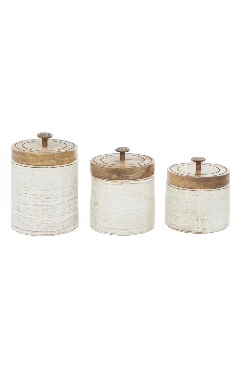 UMA Farm House Set of 3 Ceramic Canisters, Alternate, color, 